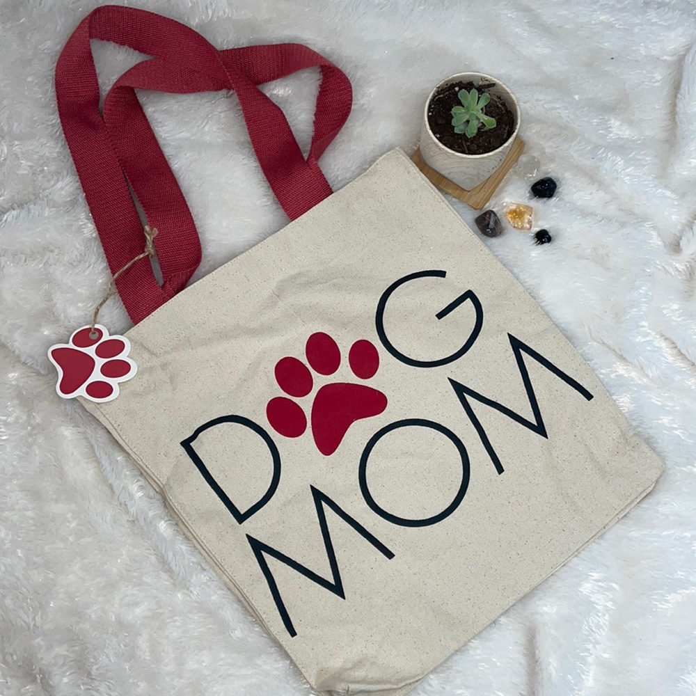 NWT - DOG MOM Canvas Tote